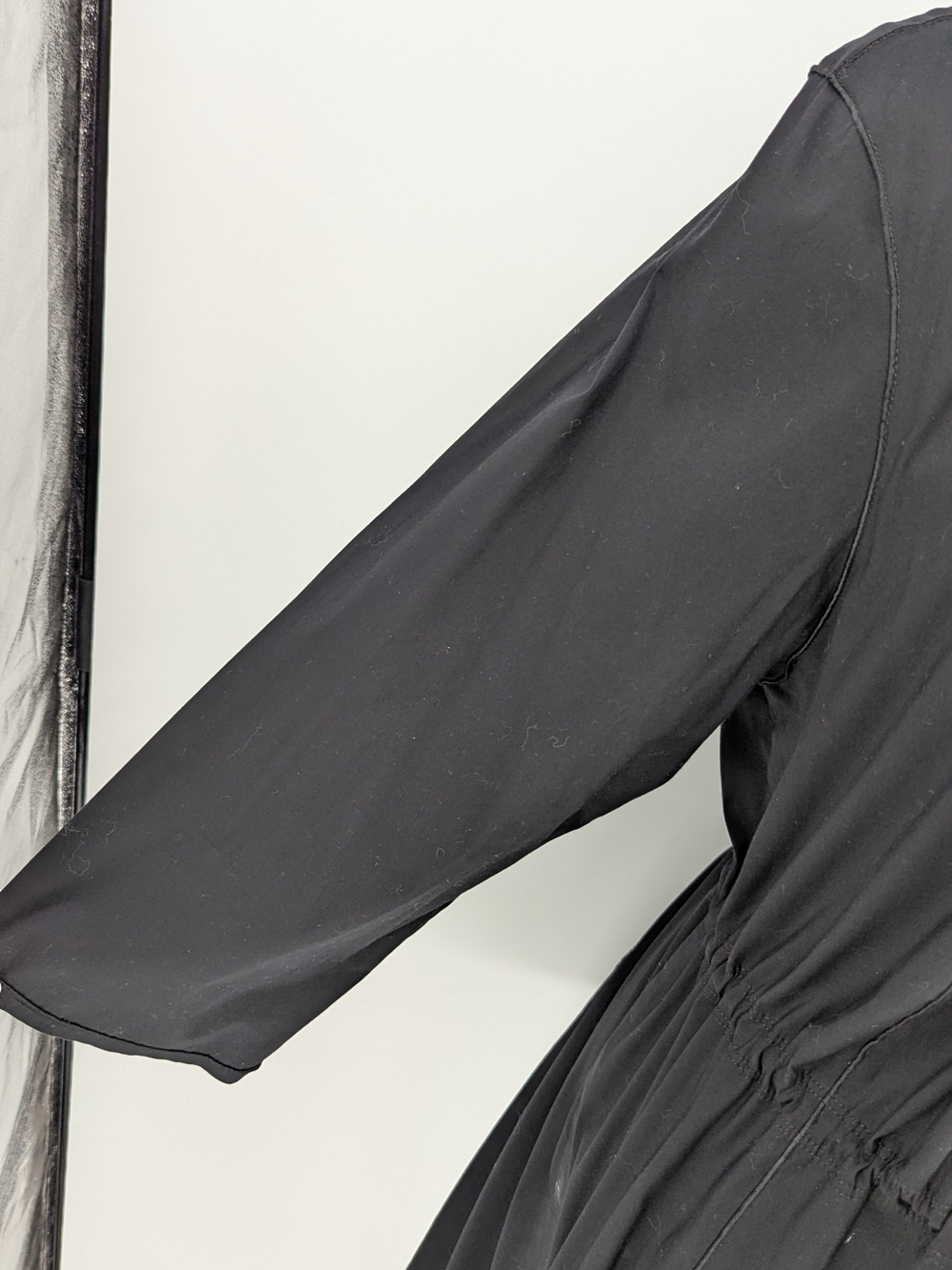 00072 Lafayette 148 NY Poplin Trench Jacket Black size 3X preppy minimalist - Picture 5 of 9